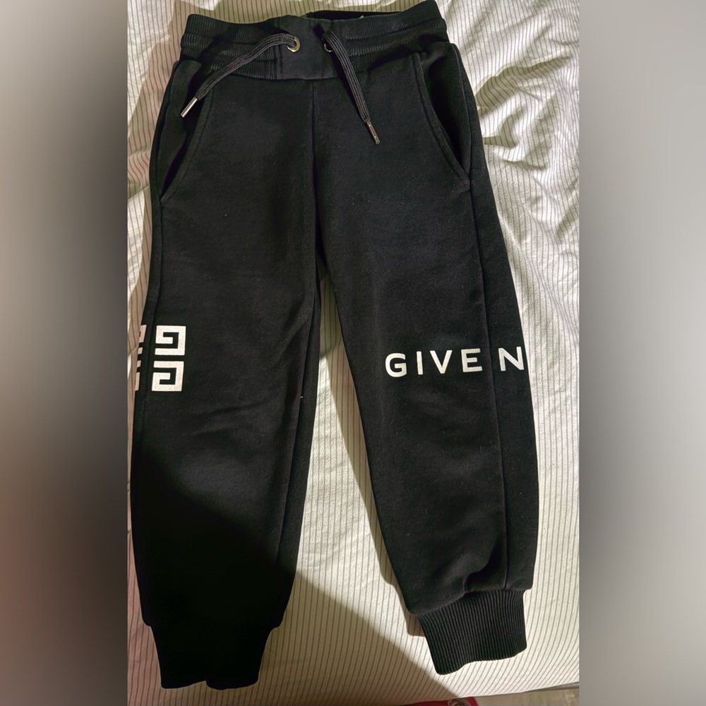 Givenchy Black Sweatpants with White Logo